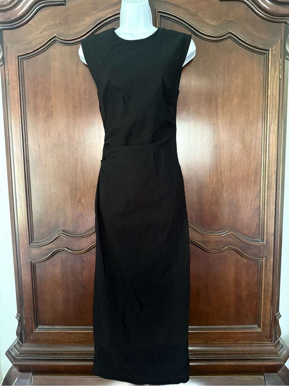 Anthropologie | Dresses | Maeve Anthropologie Black Sleeveless Sheath Midi Dress Xs